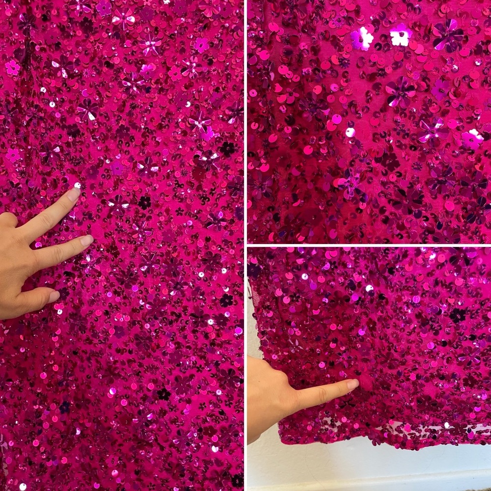 Mac Duggal Pink Sequin Maxi Dress - Picture 13 of 16